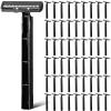 Chumia 500 Pcs Disposable Twin Blade Razor Shaving Safety Razor for Men Individually Wrapped with Clear Safety Cap Bulk Packed Portable for Hotel Guest House Travel Home Use(Black) view 1