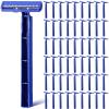 Chumia 500 Pcs Disposable Twin Blade Razor Shaving Safety Razor for Men Individually Wrapped with Clear Safety Cap Bulk Packed Portable for Hotel Guest House Travel Home Use(Blue) view 1