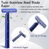 Chumia 500 Pcs Disposable Twin Blade Razor Shaving Safety Razor for Men Individually Wrapped with Clear Safety Cap Bulk Packed Portable for Hotel Guest House Travel Home Use(Blue) view 2