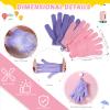 4 Pack Exfoliating Washcloth Back Scrubber Set, 2 Exfoliating Body Scrubber Nylon Back Body Scrub Towel, 2 Pairs Shower Gloves for Women Men Bath Shower Exfoliation(Pink, Purple) view 3