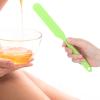 Silicone Wax Spatula for Removal, Reusable Waxing Applicator Scraper Tool for Face Body Bikini, Salon & Home Use with Wax Warmer, Green view 4