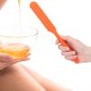 Wax Spatula, Silicone Reusable Hair Removal Waxing Applicator Scraper for Home Salon Wax Warmer(Orange) view 4