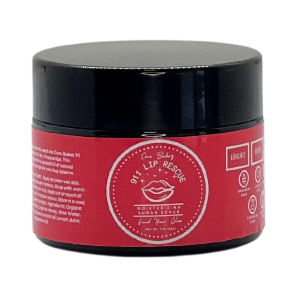 911 Lip Rescue All Natural, moisturizing, lip scrub