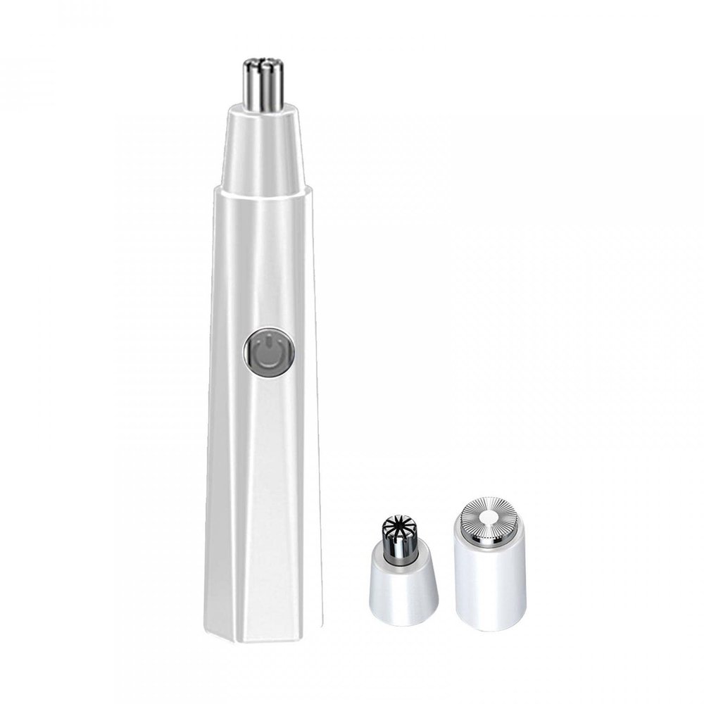 Fujiuia Nose Hair Trimmer for Men Professional Rechargeable Painless Electric Clippers for Ear & Eyebrow & Facial Hair Remover, A03-white