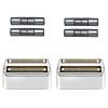 2 Pack Shaver Replacement Foil and Cutters Compatible with BaBylissPRO Double FXFS2 Metal Shaver foil Replacement,Silver view 1