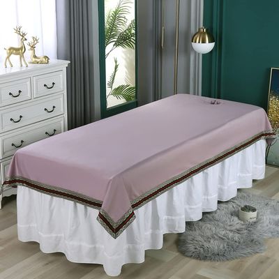Exquisite Living Room Bed Sheet for Beauty Salon Modern Easy to Clean Beauty Salon Massage Table Bed Sheet Elegant Living Room Bed Cover for Salon Massage Bed Set Massage Parlor Be-D L245xw135cm