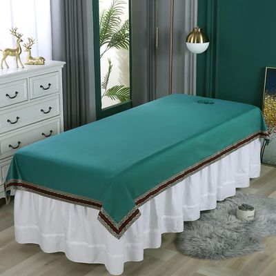 Exquisite Living Room Bed Sheet for Beauty Salon Modern Easy to Clean Beauty Salon Massage Table Bed Sheet Elegant Living Room Bed Cover for Salon Massage Bed Set Massage Parlor Be-J L245xw135cm