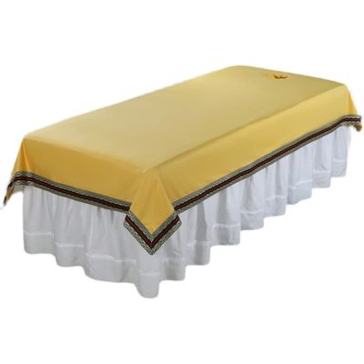Exquisite Living Room Bed Sheet for Beauty Salon Modern Easy to Clean Beauty Salon Massage Table Bed Sheet Elegant Living Room Bed Cover for Salon Massage Bed Set Massage Parlor Be-A L245xw135cm