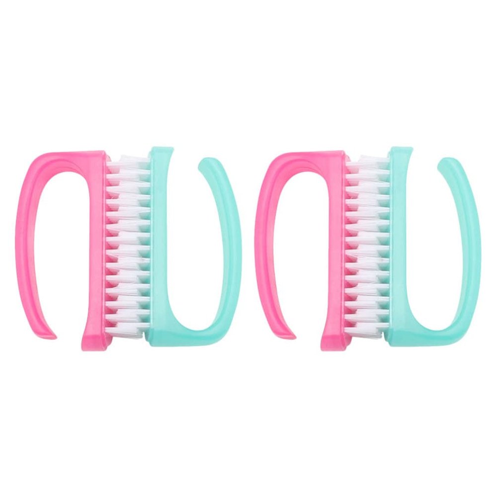 Beaupretty 4pcs Nail Cleaning Brush Ergonomic Design for Manicure Dust Removal for Home Salon Use Random Colors Included Essential Nail Art Tools