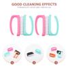 Beaupretty 4pcs Nail Cleaning Brush Ergonomic Design for Manicure Dust Removal for Home Salon Use Random Colors Included Essential Nail Art Tools view 2