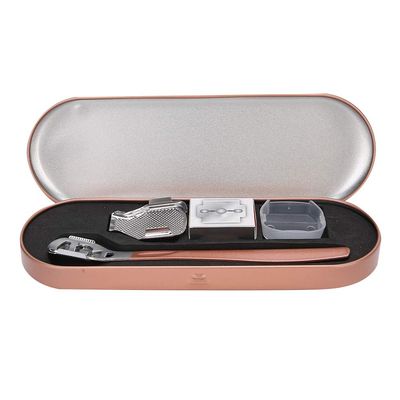HURRISE Callus Remover for Feet, Hand Shaver Set Pedicure Tool (Rose Gold)
