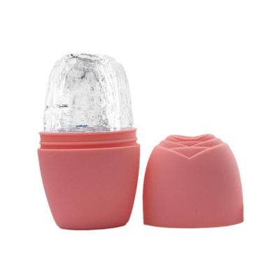 DMSUO Ice Roller for Face,Silicone Ice Mold for Face and Eyes,Massage Face Puffing Swelling Skin Care Ice Face Roller, Orange, One-size
