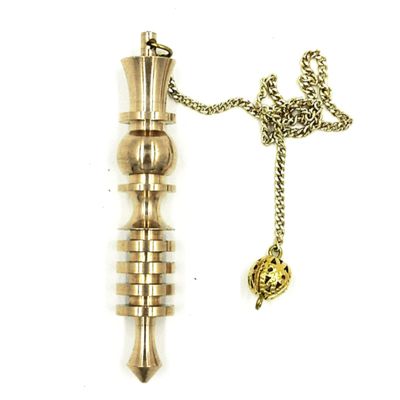 Brass Dowsing Pendulum Reiki Balancing Chakras, Aura Cleansing, Water Divining, Ghost Hunting, Meditation Chi (coppery)