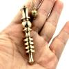 Brass Dowsing Pendulum Reiki Balancing Chakras, Aura Cleansing, Water Divining, Ghost Hunting, Meditation Chi (coppery) view 2