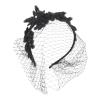 FOMIYES Elegant Bridal Veil Headband Black Mesh Veil Hair Accessory for Wedding view 1