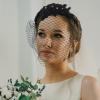 FOMIYES Elegant Bridal Veil Headband Black Mesh Veil Hair Accessory for Wedding view 4