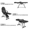 Artist hand Massage Table Facial Bed Eyelash Extension Massage Bed with Tray, Split Footrests (Black) view 3