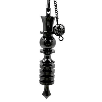 Brass Dowsing Pendulum Reiki Balancing Chakras, Aura Cleansing, Water Divining, Ghost Hunting, Meditation Chi (Black)