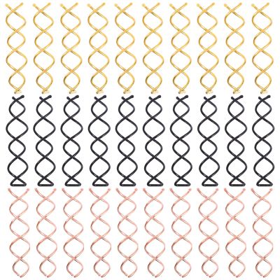 KALLORY 30pcs Spiral Hairpin Bun Maker Durable Hair Clips for Diy Hairstyles Invisible Twists for Women Girls and Brides