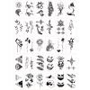 30 Different Patterns Dark Tattoo Stickers Waterproof Lasting Simulation Tattoo Unisex Temporary Stickers (F) view 1