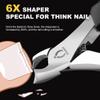 5 in 1 Professional Toenail Clippers for Thinck & Ingrown Nails, Upgraded Podiatrist Toe Nail Clippers for Men, Sharp Blade Nail Cutter Set, Wanmat view 2
