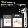 5 in 1 Professional Toenail Clippers for Thinck & Ingrown Nails, Upgraded Podiatrist Toe Nail Clippers for Men, Sharp Blade Nail Cutter Set, Wanmat view 4