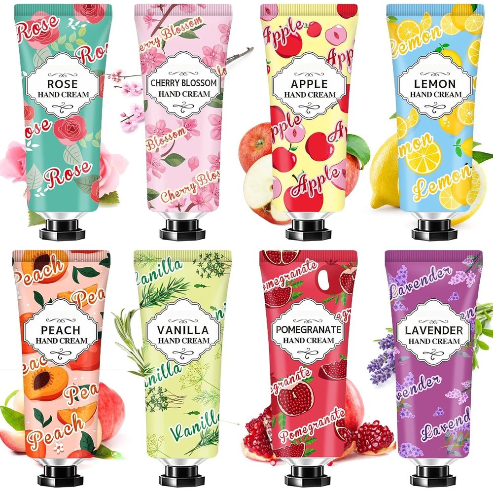 8 Pack Hand Cream Gift Set,Stocking Stuffers for Teen Girls,Christmas Gifts for Women,Mini Travel Size Lotion for Teacher Appreciation Gifts,Hand Lotionfor Dry Cracked Hands Gifts for Women