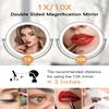 Gospire 9 Wall Mounted Lighted Magnifying Mirror, 1X/10X Magnification Double-Sided LED Bathroom Mirror, 3 Color Lights & Stepless Dimming with Touch Sensor, Extendable Arm 360 Swivel for Shaving view 3