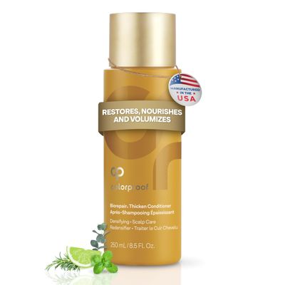 Colorproof Biorepair Thicken Conditioner 8.5 Fl. Oz., Fuller-Looking Hair Conditioner w/Fresh Lime, Eucalyptus, Mint Leaf & Rosemary Scent, Hair Growth-Supporting Conditioner