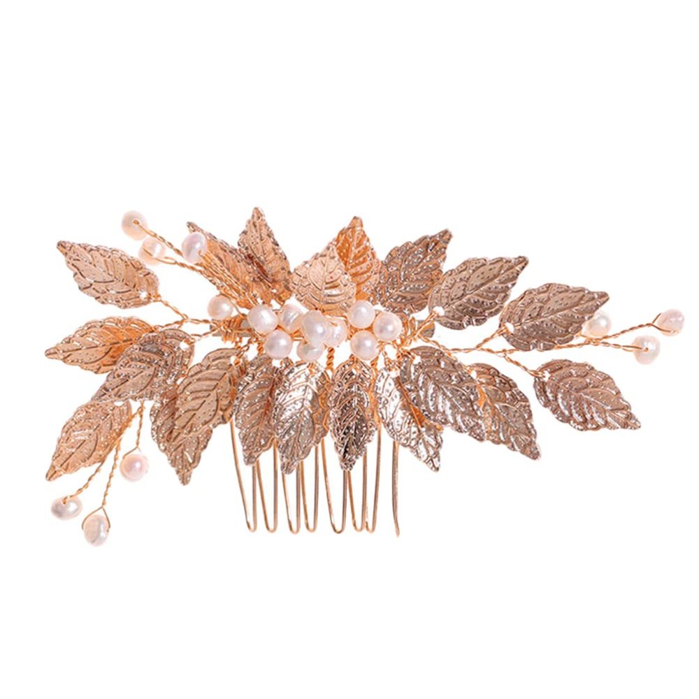 Beaupretty Wedding Bride Hair Comb Headpiece and Leaves Handmade Bridal Hair Accessory for Brides and Bridesmaids Elegant Design for Special Occasions
