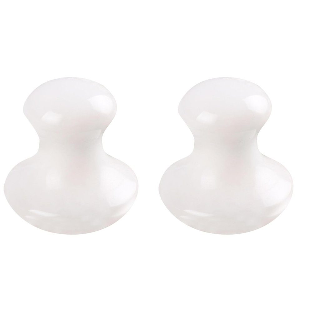 Uonlytech Spa Energy Round Jade Massage Mushroom Head Massager for Trigger Point Therapy Handheld Muscle Scraper Tool to Improve Circulation and Body Compact 3.1 Inch Size