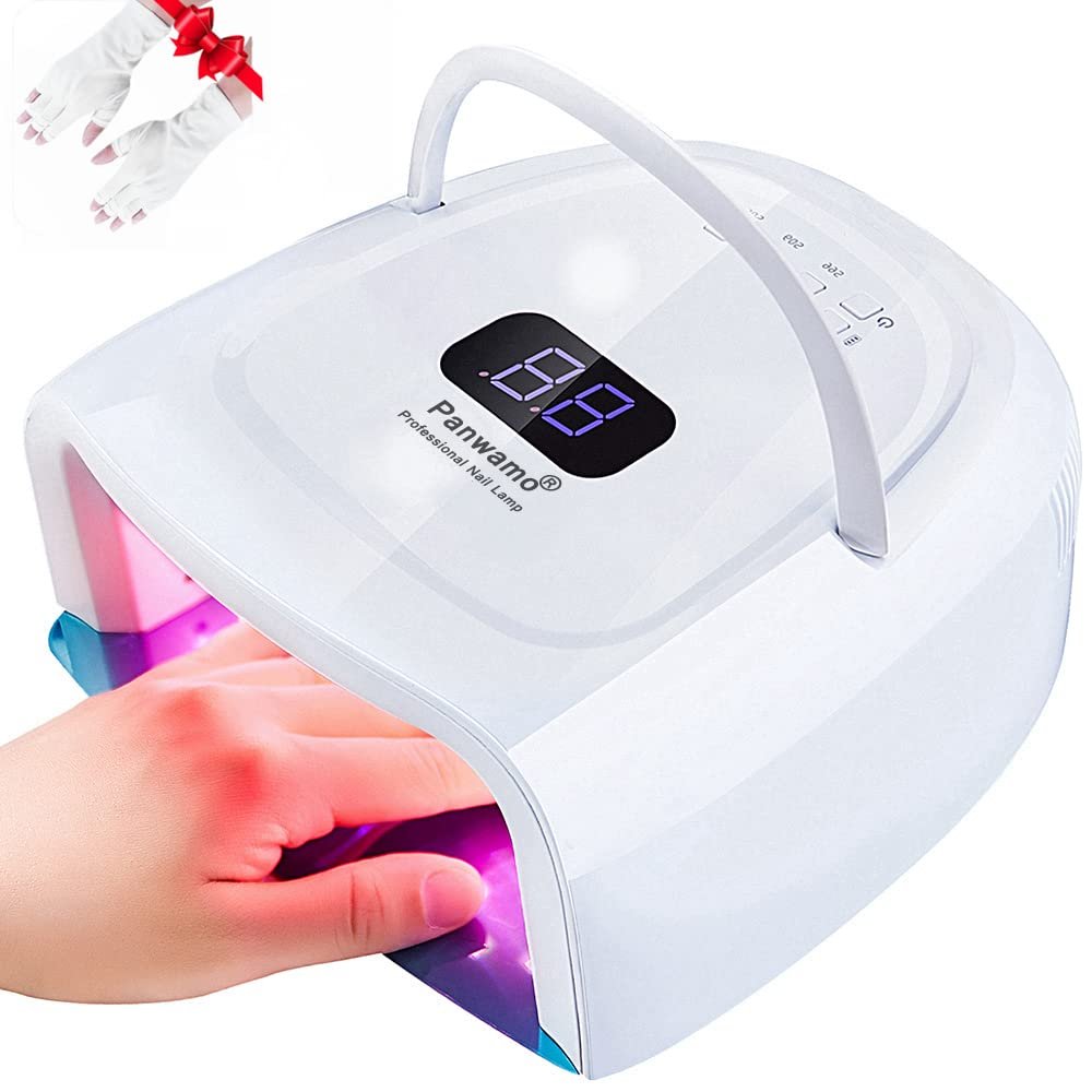 Rechargeable UV Light for Nails, 60w Cordless UV Led Nail Lamp with 42 Red-Light Beads, Automatic Sensor & Portable Nail Dryer, Professional Gel Nail Lights Nail Art Manicure Tools for Gel Polish