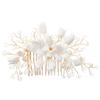 Beaupretty Elegant Beaded Hair Comb Wedding Headpiece Floral Headband Crystal Flower Accessory Bridal Hair Accessory view 1
