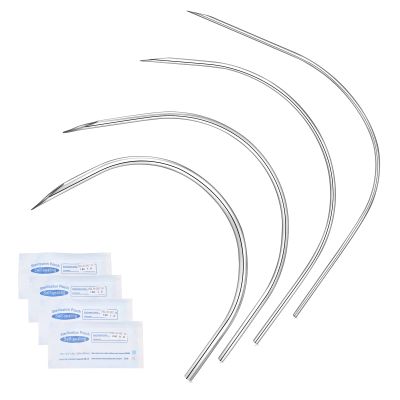 DJCIW Mixed 14G 16G 18G 20G Curved Piercing Needles, Stainless Steel Disposable Precision Sterilized for Ear Tragus Helix Nose Belly Eyebrow Labret Piercing