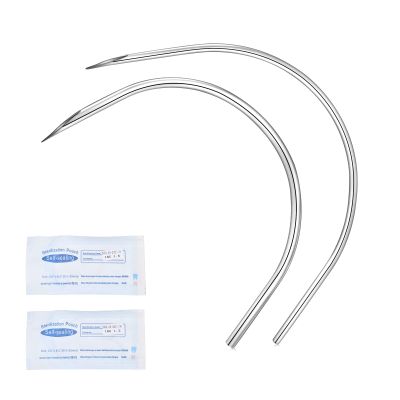DJCIW 20PCS 14G 16G Curved Piercing Needles,Stainless Steel Disposable Precision Sterilized Curved Piercing Needle for Ear Tragus Helix Nose Belly Eyebrow Labret Piercing