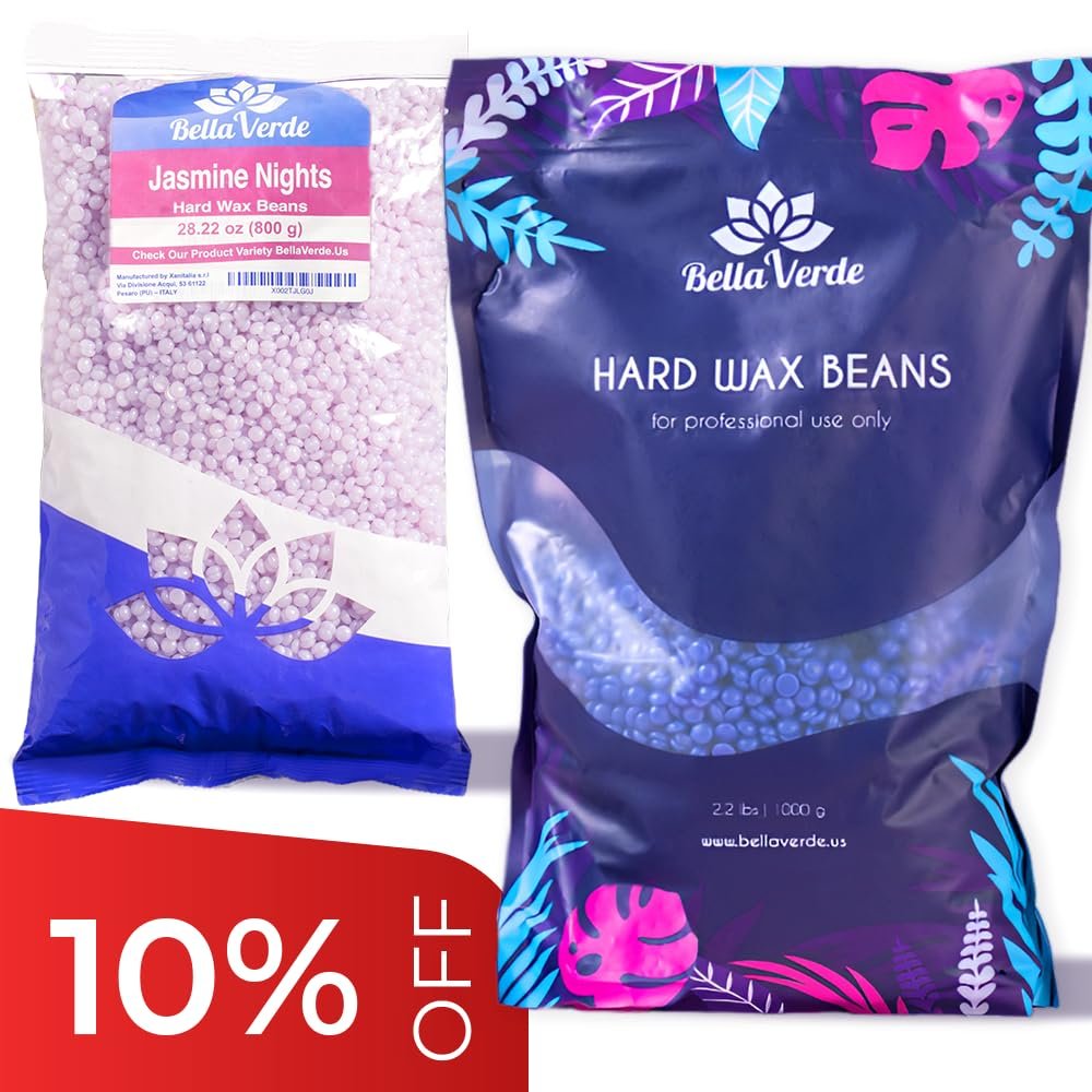Bella Verde Wax Beans - Hard Wax Beads for Women and Men -Hot Wax for Brazilian Body Legs Eyebrows Face Lips Armpits