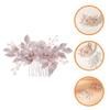 KALLORY Bride Wedding Hair Comb Flower Leaves Design Elegant Bridal Hair Accessories for Weddings Easy to Wear Luxurious Decoration for Brides and Bridesmaids view 2
