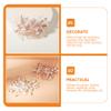 KALLORY Bride Wedding Hair Comb Flower Leaves Design Elegant Bridal Hair Accessories for Weddings Easy to Wear Luxurious Decoration for Brides and Bridesmaids view 4