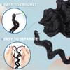 LOSMOEER Ocean Wave Crochet Hair 12 Inch, 8 Packs Deep Wave Crochet Hair for Women, Short Curly Crochet Braids Pre Looped Beach Curl Hair Extensions(1B#) view 2