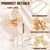12 Pieces Butterfly Hair Pin Butterfly Hair Clips Crystal Pearl Hair Clips Bridal Wedding Hair Pins Bride Headwear Hair Accessories for Women(Novel Gold Style) view 3