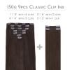 Wennalife Clip in Human Hair Extensions, 22 Inch 150g 9pcs Extensions Real Hair, Light Dark Brown Remy Ins Double Weft, #2A view 2