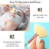 Nuenen 12 Pcs Soft Fan Facial Brushes Mask Acid Applicator Brush for Mud Cream Blush Makeup Peel Glycolic Multi Use Cosmetic Tools with Glitter Quicksand Handle and Pouch(Gold) view 4