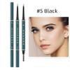 3 Pack of Waterproof Eyebrow Pencil,Professional Makeup Micro Brow Pencil,Brow Kit with Eyebrow Brush and Razor,Ultra-Fine Mechanical Pencil (Black) view 2