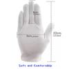 48 Pcs (24Pairs) White Cotton Gloves for Dry Hand Moisturizing Cosmetic Eczema Hand Spa and Coin Jewelry Inspection Soft, Breathable, Washable & Stretchy Cloth Checking Gloves,Serving Gloves view 4