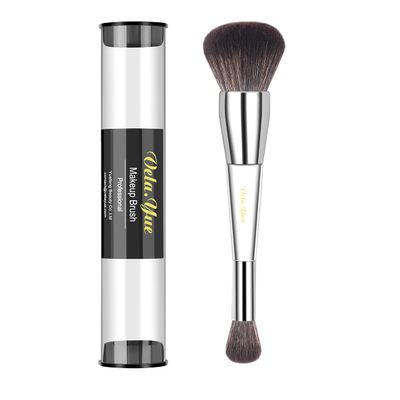 Vela.Yue Dual Ended Foundation Concealer Makeup Brush Duo Face Eyes Brush for Liquid Cream and Powder Complexion Perfector