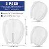 Flutesan 3 Pieces Makeup Protector Hood Protects Hair and Make up Nylon Chiffon Light Airy Makeup Hood Zipper Closure Face Cover Washable Hair Net Face Mask Cover for Women Beauty Weddings(White) view 2
