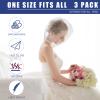 Flutesan 3 Pieces Makeup Protector Hood Protects Hair and Make up Nylon Chiffon Light Airy Makeup Hood Zipper Closure Face Cover Washable Hair Net Face Mask Cover for Women Beauty Weddings(White) view 4