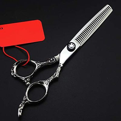 Professional Hair Cutting Shears, Professional japan 440c 6 inch hair scissors set cutting barber scissor thinning shears hairdressing scissors (Color : Set)