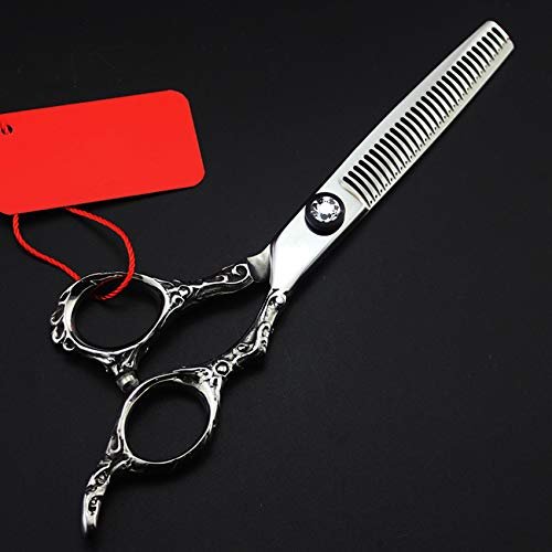 Professional Hair Cutting Shears, Professional japan 440c 6 inch hair scissors set cutting barber scissor thinning shears hairdressing scissors (Color : Set)
