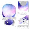 LORVIES 2 Pieces Adjustable Working Cap with Buttons and Ribbon Tie for Women Long Hair,Beautiful Spiral Purple Galaxy Space view 4